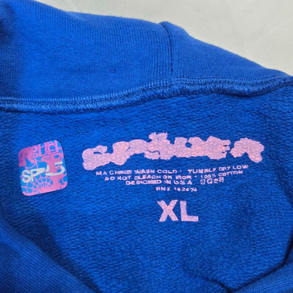 Sp5der Beluga Hoodie Blue Pink Size XL FW23 - Picture 6 of 12